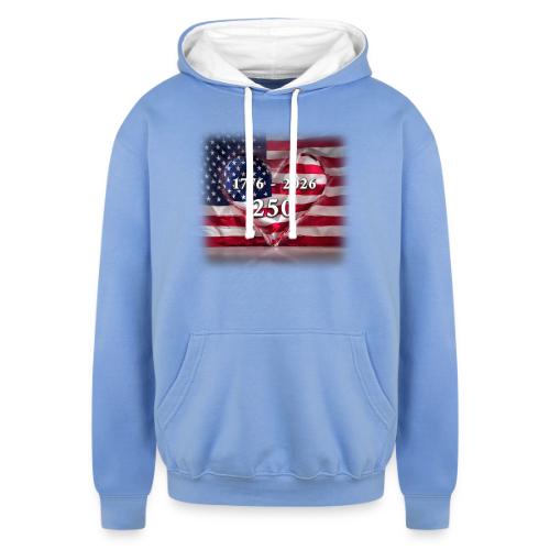 1776-2026 | 250 Years USA - Unisex Contrast Hoodie