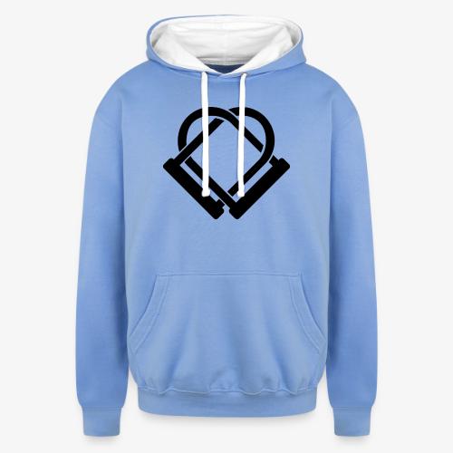 Bike U Lock Heart - Unisex Contrast Hoodie
