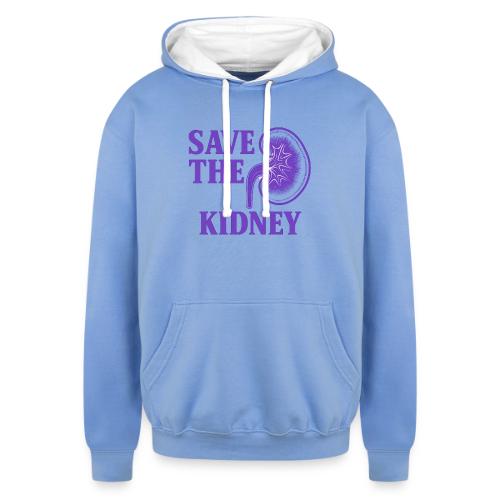 Save the kidney - Unisex Contrast Hoodie