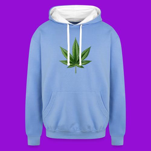 Cannabis Leaf - Unisex Contrast Hoodie