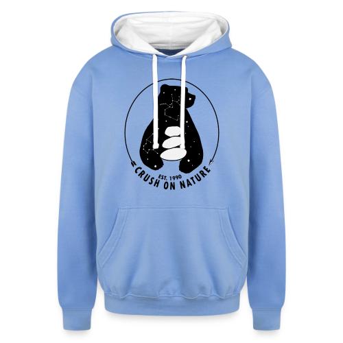 Crush On Nature Bear Logo - Unisex Contrast Hoodie