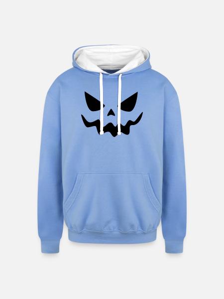 design_missing - Unisex Contrast Hoodie - sky blue/white