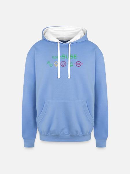 Distro Flavors - Unisex Contrast Hoodie - sky blue/white