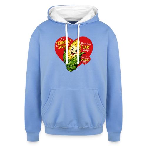 Corny Valentine T-Shirt - Unisex Contrast Hoodie