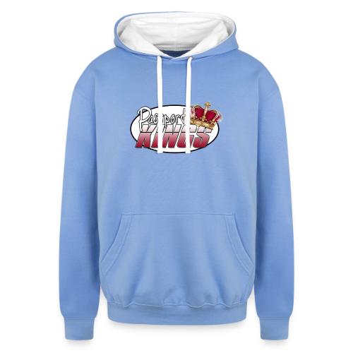 Passportkings white shirt design - Unisex Contrast Hoodie