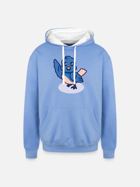 Berry again - Unisex Contrast Hoodie - sky blue/white