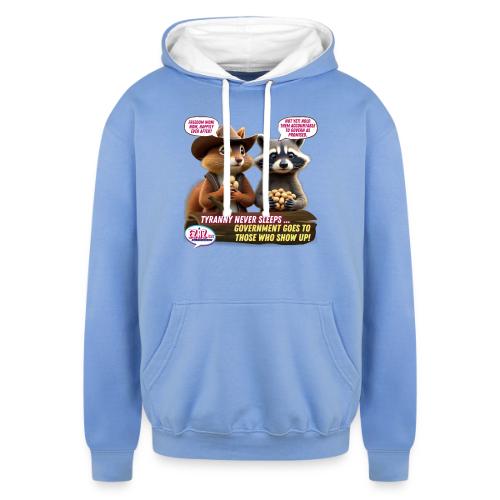 Freedom Squirrel and Raccoon - Unisex Contrast Hoodie