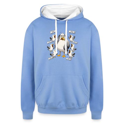Seagull Mom Chaos - Unisex Contrast Hoodie