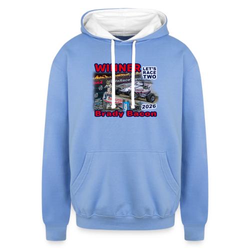 Brady Bacon #LetsRaceTwo Winner - Unisex Contrast Hoodie