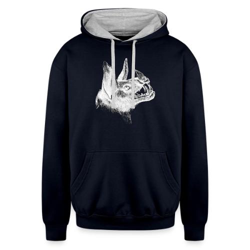Bat Head - Unisex Contrast Hoodie