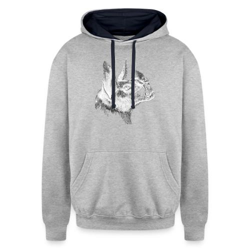 Bat Head - Unisex Contrast Hoodie