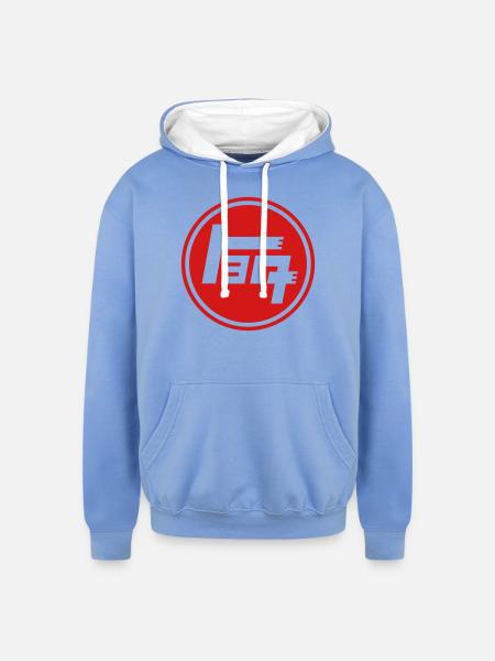 Toyota TEQ Logo - Unisex Contrast Hoodie - sky blue/white