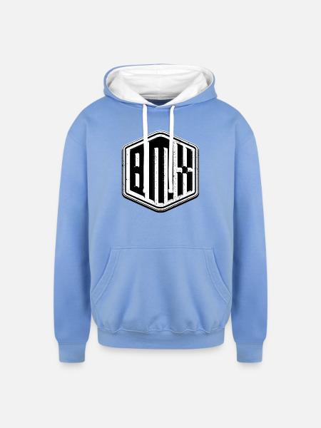 Bmx Apparel | Bmx Biker | Bmx - Unisex Contrast Hoodie - sky blue/white