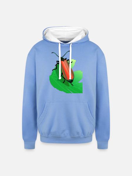 Micro Marvels - Unisex Contrast Hoodie - sky blue/white