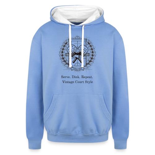 Vintage Pickleball T-Shirt, Mug, & Poster - Unisex Contrast Hoodie