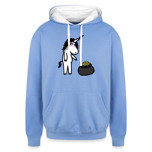 Unicorn receive gold - Unisex Contrast Hoodie