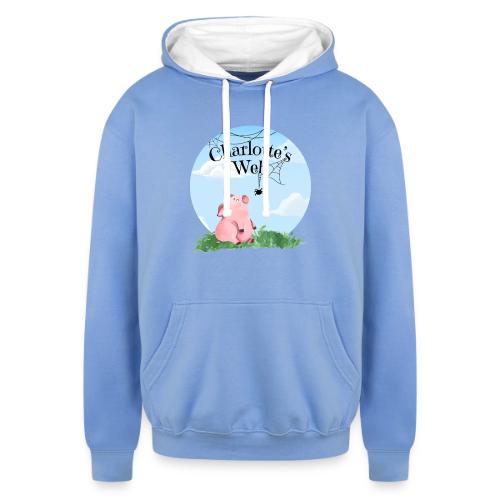 Charlotte's Web (Black Text) - Unisex Contrast Hoodie