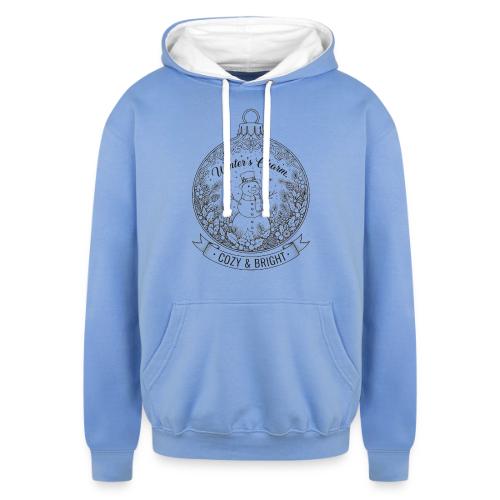 Festive Snowman T-Shirt - Unisex Contrast Hoodie