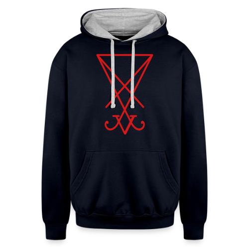 Lucifer Sigil - Unisex Contrast Hoodie