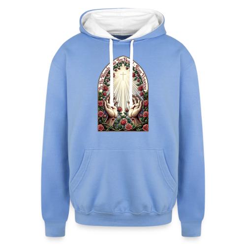 Easter By His Wounds Healed T Shirt, Renewal Gift - Unisex Contrast Hoodie