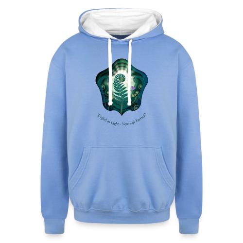 Easter Unfurl in Light Resurrection T Shirt, Gift - Unisex Contrast Hoodie