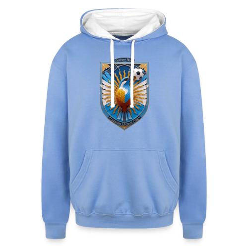 Argentina Hornero Soccer T Shirt, Football Gift - Unisex Contrast Hoodie