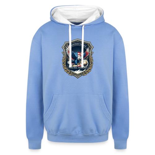 USA Eagle Vanguard T-Shirt,American Flag PrideGift - Unisex Contrast Hoodie