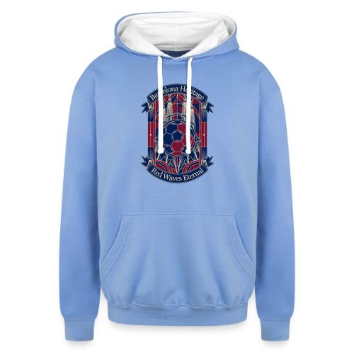 Barcelona Red Heritage T Shirt, Barsa fan Gift - Unisex Contrast Hoodie