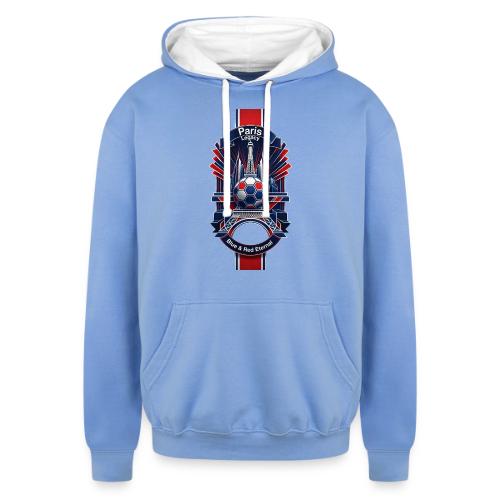 Paris Tower Legacy T Shirt, Soccer City Pride Gift - Unisex Contrast Hoodie