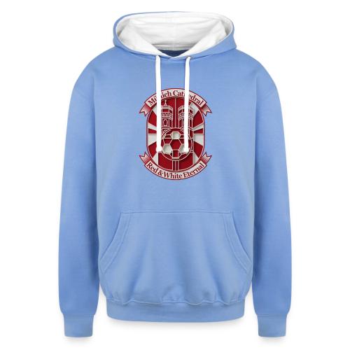 Munich Cathedral T Shirt, German Football Fan Gift - Unisex Contrast Hoodie