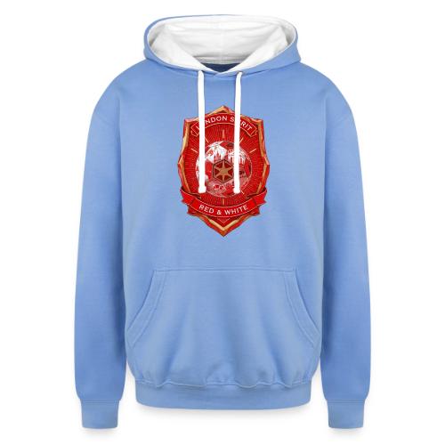 London is Red T Shirt, Football City Pride Gift - Unisex Contrast Hoodie