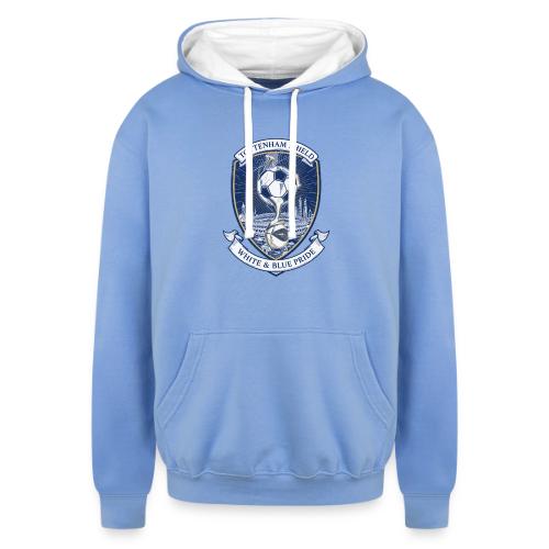 Iconic North London Soccer Emblem Art Print - Unisex Contrast Hoodie