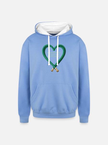Hose Heart Humor - Unisex Contrast Hoodie - sky blue/white