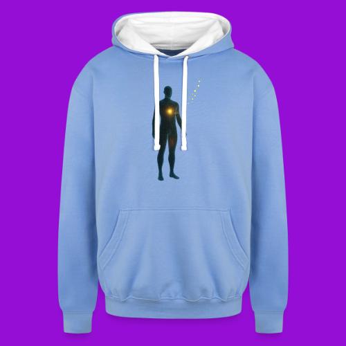 Glowing Chest Personl - Unisex Contrast Hoodie