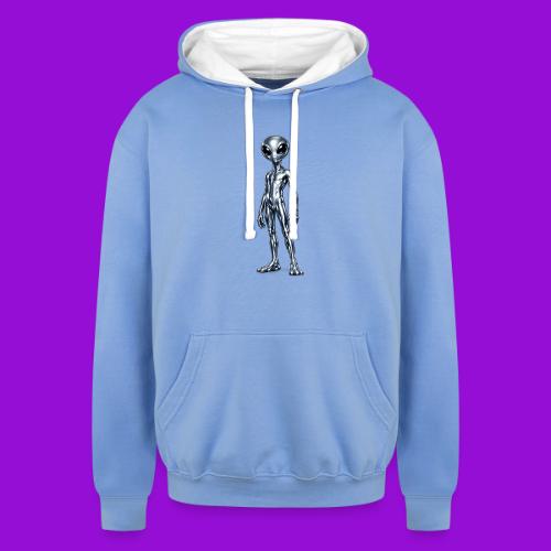 Silver Alien - Unisex Contrast Hoodie