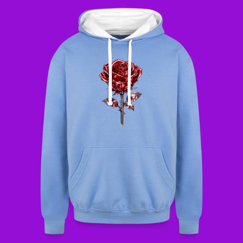 Silver Rose - Unisex Contrast Hoodie