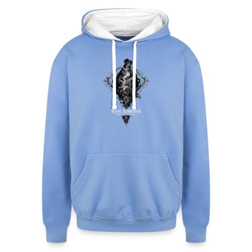 Wilted Rose Turning | Some sorrows don't echo back - Unisex Contrast Hoodie