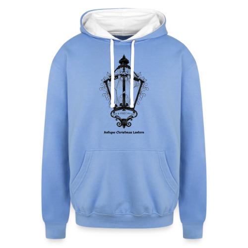 Antique Christmas Lantern T-Shirt - Unisex Contrast Hoodie