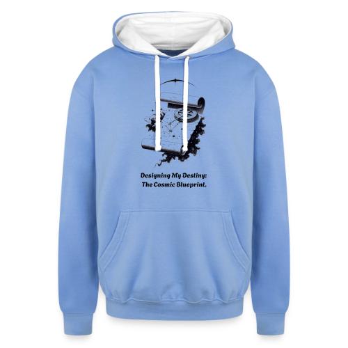 Cosmic Blueprint T-Shirt - Unisex Contrast Hoodie
