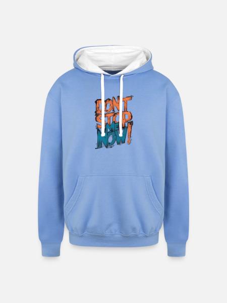Limitless Energy Burst - Unisex Contrast Hoodie - sky blue/white