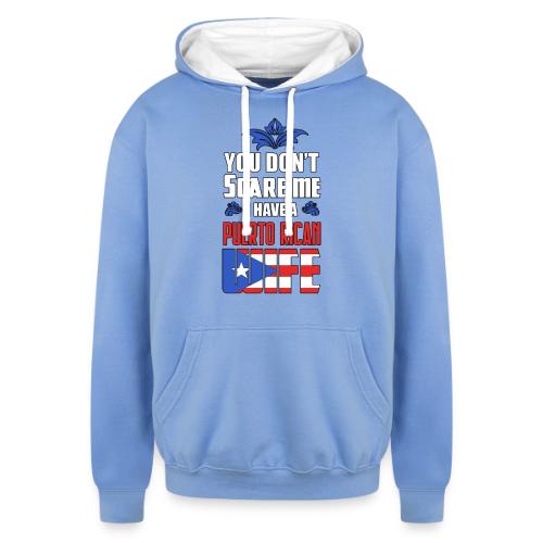 Porto Rico tu ne me fais pas peur - Molleton à capuche contrasté Unisexe