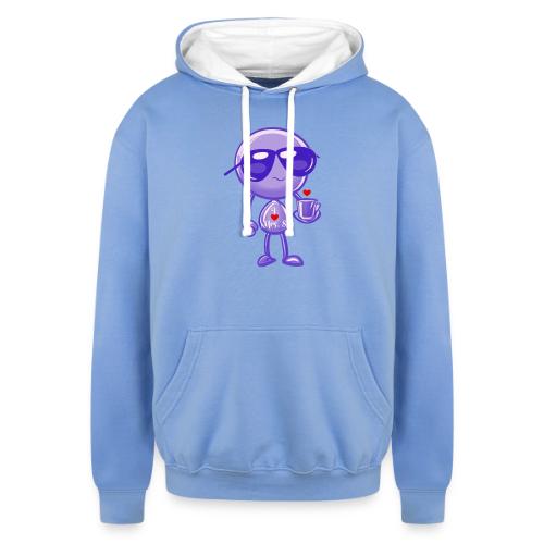 Smoon_I love Mrs S Purple - Unisex Contrast Hoodie