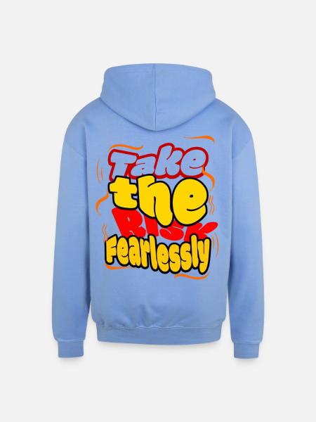 Fearless Tshirt - Unisex Contrast Hoodie - sky blue/white