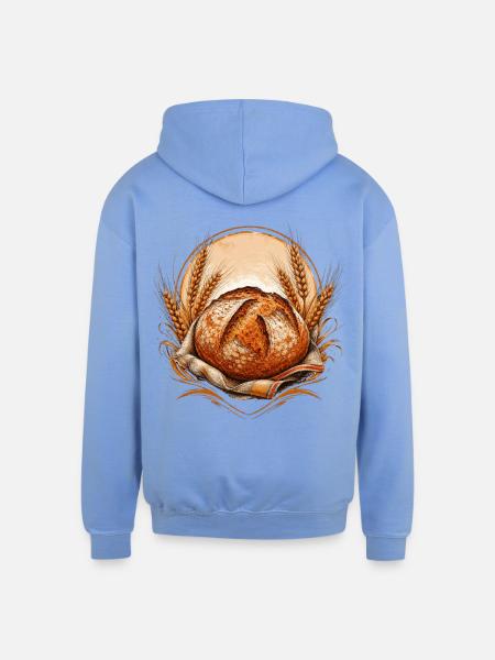 Artisan Sourdough Baker Rusti - Unisex Contrast Hoodie - sky blue/white