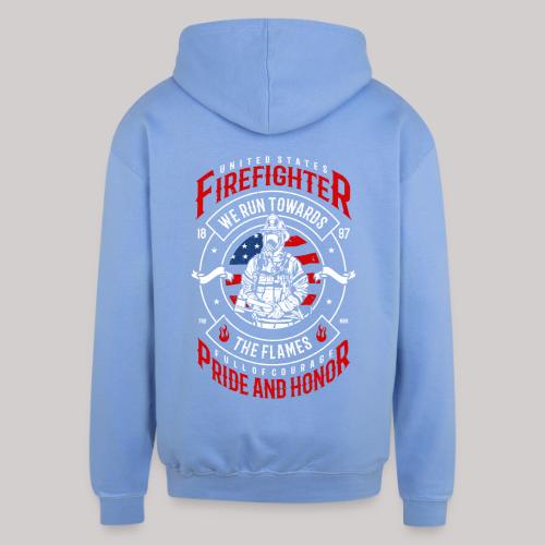 United States Firefighter - Unisex Contrast Hoodie