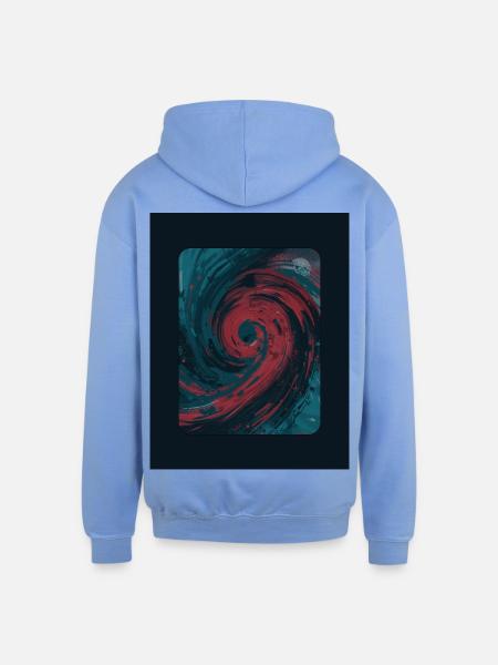 Spiral of Dreams - Unisex Contrast Hoodie - sky blue/white