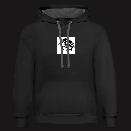 Dragon with stealth - Unisex Contrast Hoodie