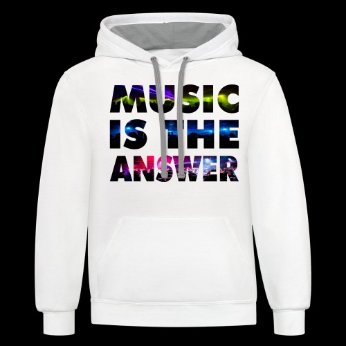 Music Is The Answer - Unisex Contrast Hoodie