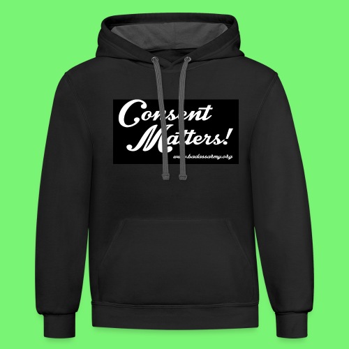 Consent matters - Unisex Contrast Hoodie