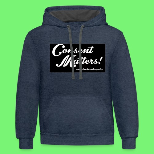 Consent matters - Unisex Contrast Hoodie